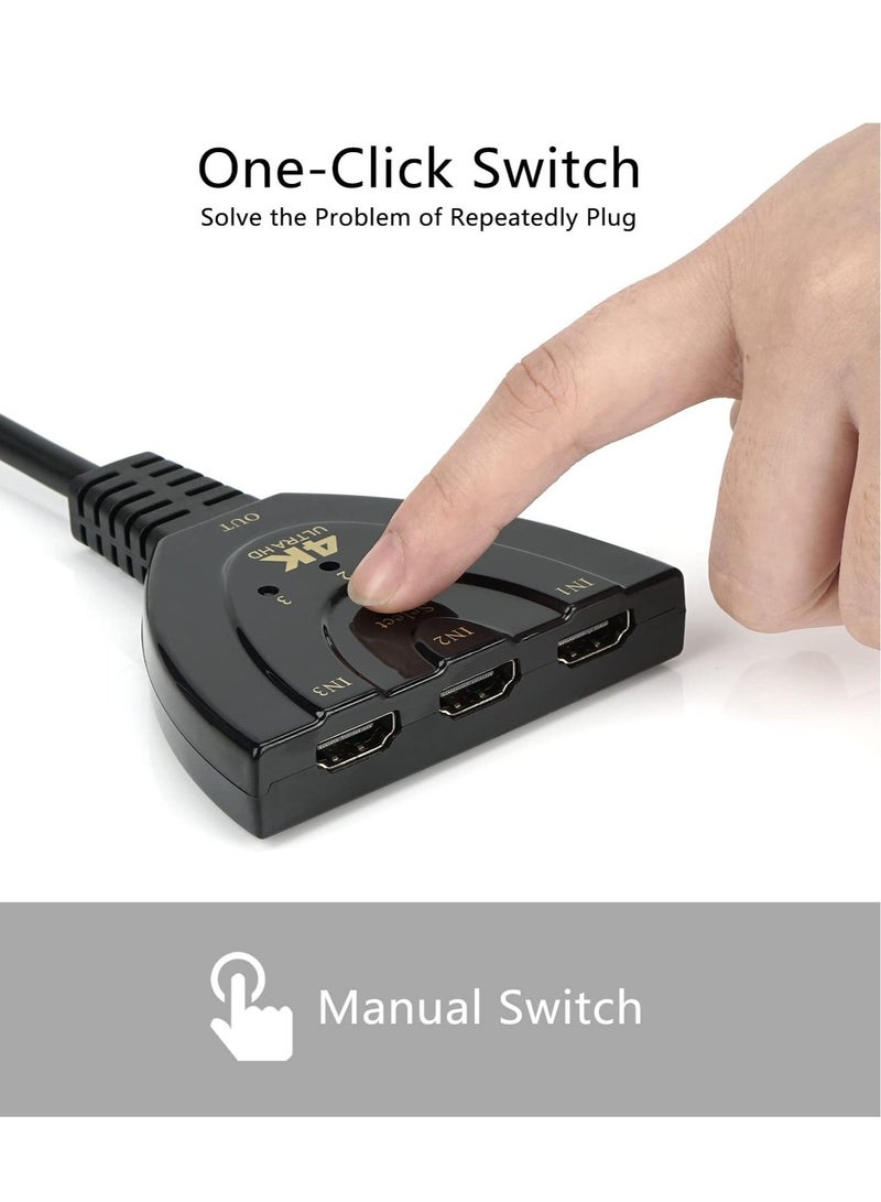 KASTWAVE ReignSword HDMI Splitter Home Entertainment with Our 3 in 1 HDMI Selector Switch Box Enjoy 4K Resolution and Hassle-Free Switching - Image 2