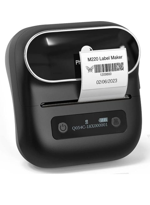 M220 Label Maker Label Printer Bluetooth Thermal Sticker Printer for Barcode, Organizing, Mailing, Small Business, Storage, Compatible with Phone, PC, Support Arabic And English