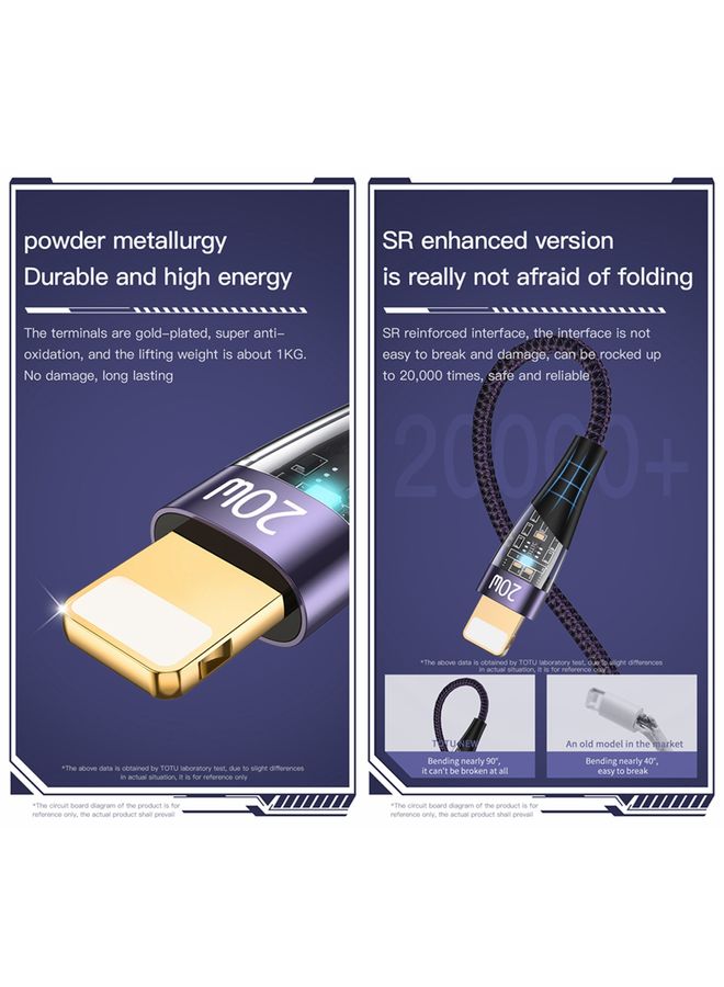 TOTU BT-018 Ming Series 5A USB to USB-C / Type-C Fast Charging Data Cable, Length:1.5m(Purple) - Image 4