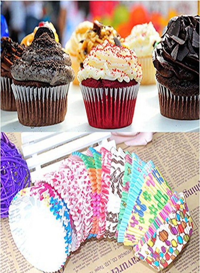 Inditradition Paper Baking Cupcake Liners for Muffins, Cakes, Laddu Sweets Packing - Pack of 500 Cups, Multicolour (Small, 35x21 mm) - Image 3