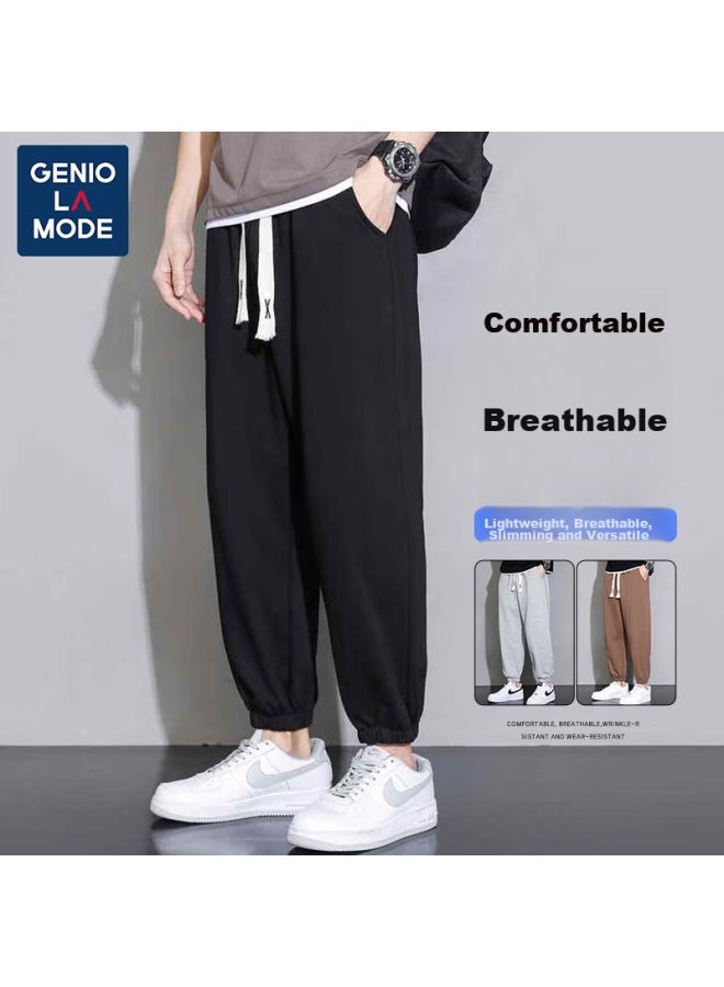 Geniolamode Senma Group Casual Pants For Men, Student Cropped Pants, Comfortable Breathable Youth Sports Casual Trousers - Image 1
