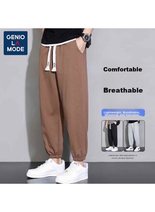 Geniolamode Senma Group Casual Pants For Men, Student Cropped Pants, Comfortable Breathable Youth Sports Casual Trousers - Image 2