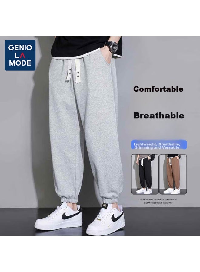 Geniolamode Senma Group Casual Pants For Men, Student Cropped Pants, Comfortable Breathable Youth Sports Casual Trousers - Image 3