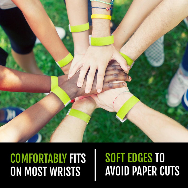 Wristco 200 WristCo Lime Green Tyvek Wristbands for Events Tamper-Proof Design & Fluorescent Color Prevent Reuse Premium-Grade Bracelets for Hospital & Medical ID, Party & VIP Identification - Image 5