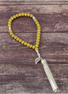 The Black Pearl Accessories Olive Alabaster Stone Prayer Bead of 33 Beads  - Image 1