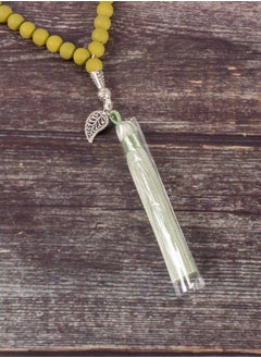 The Black Pearl Accessories Olive Alabaster Stone Prayer Bead of 33 Beads  - Image 4