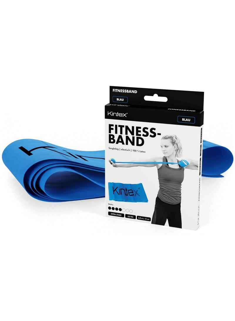 Kintex Fitness Band Exercise Band Resistance Band and Strengths - Blue - Image 1