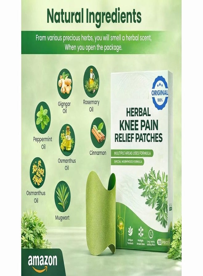 Herbal Knee Pain Relief Patches Arthritis Inflammation Patch Sticker | Instant Relief from Pain | Joint Pain Relief Products Natural (30 pcs) (10, Medium) - Image 4