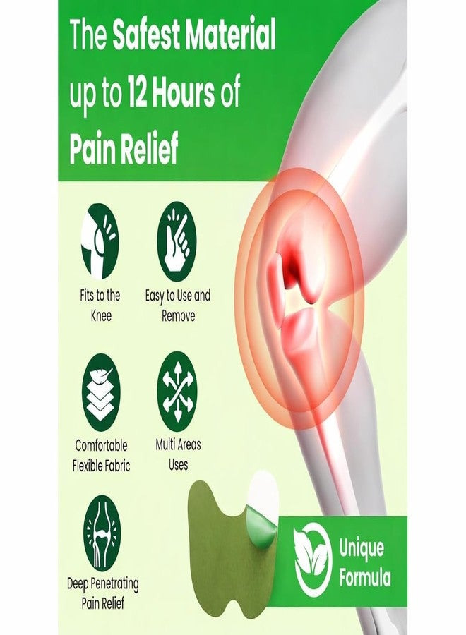 Herbal Knee Pain Relief Patches Arthritis Inflammation Patch Sticker | Instant Relief from Pain | Joint Pain Relief Products Natural (30 pcs) (10, Medium) - Image 3