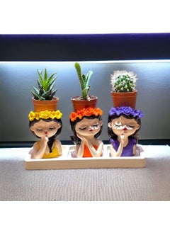 Taşdevri Life Tasdevri Life Succulent Girls 3 Piece Flowerpot Set 4  - Image 4