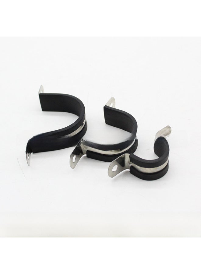 EPDM304 Stainless Steel Rubber Strip Riding Horse Card U-type Clamp With Rubber Strip Clamp With Rubber Strip Damping Pipe Clamp EPDM-Series:Adhesive Strip 304-Model:6*30 Plastic Expansion Suit  - Image 5
