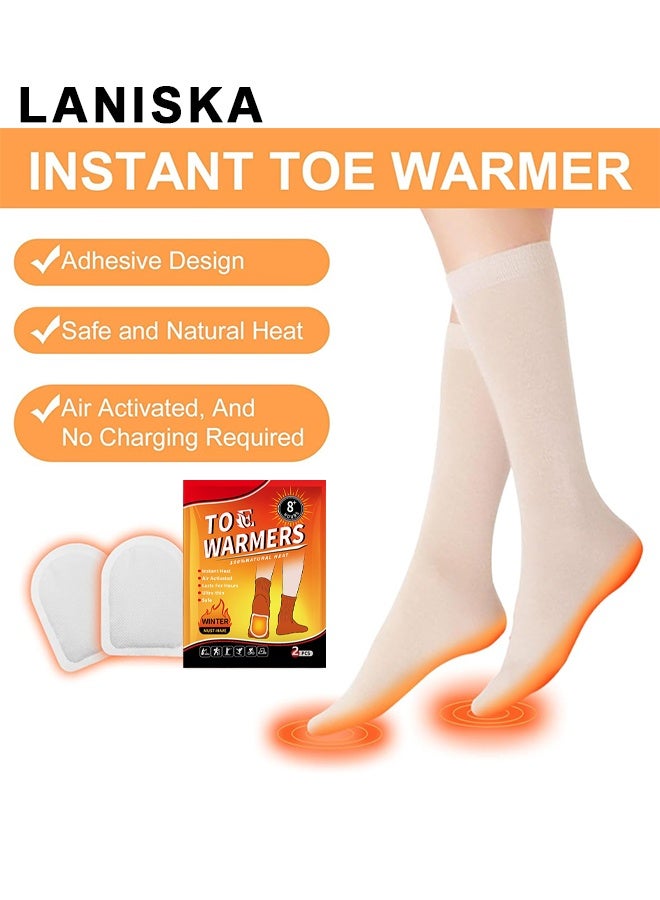 LANISKA Foot Toe Warmers, Up To 8 Hours Of Heat Long Lasting, Hot Insole Feet Warmer, Instant Toe Warmers Disposable Adhesive Air Activated Warmers for Winter Outdoor Work, Sports Activities, 5 Pairs - Image 4