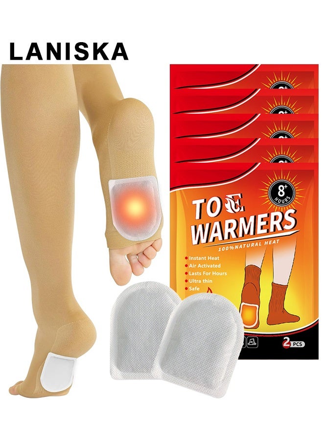 LANISKA Foot Toe Warmers, Up To 8 Hours Of Heat Long Lasting, Hot Insole Feet Warmer, Instant Toe Warmers Disposable Adhesive Air Activated Warmers for Winter Outdoor Work, Sports Activities, 5 Pairs - Image 1
