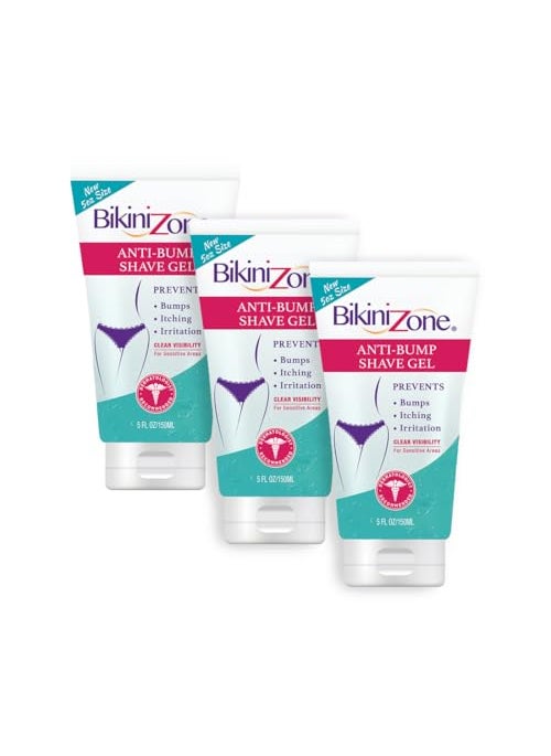 Bikini Zone Bikini Zone Anti-Bump Shave Gel for Sensitive Areas, 5 Oz, 3 Pack 