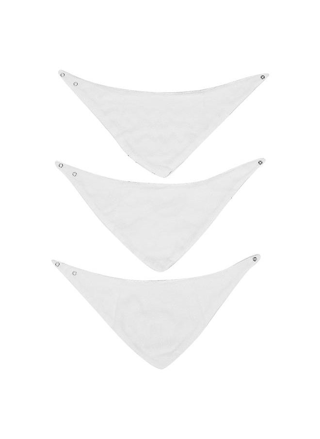 Thoraya 3PCS Baby Waterproof Triangular Bib Infant Toddler Bibs Light Soft Feeding Bib Towel(Blue bear)  - Image 3
