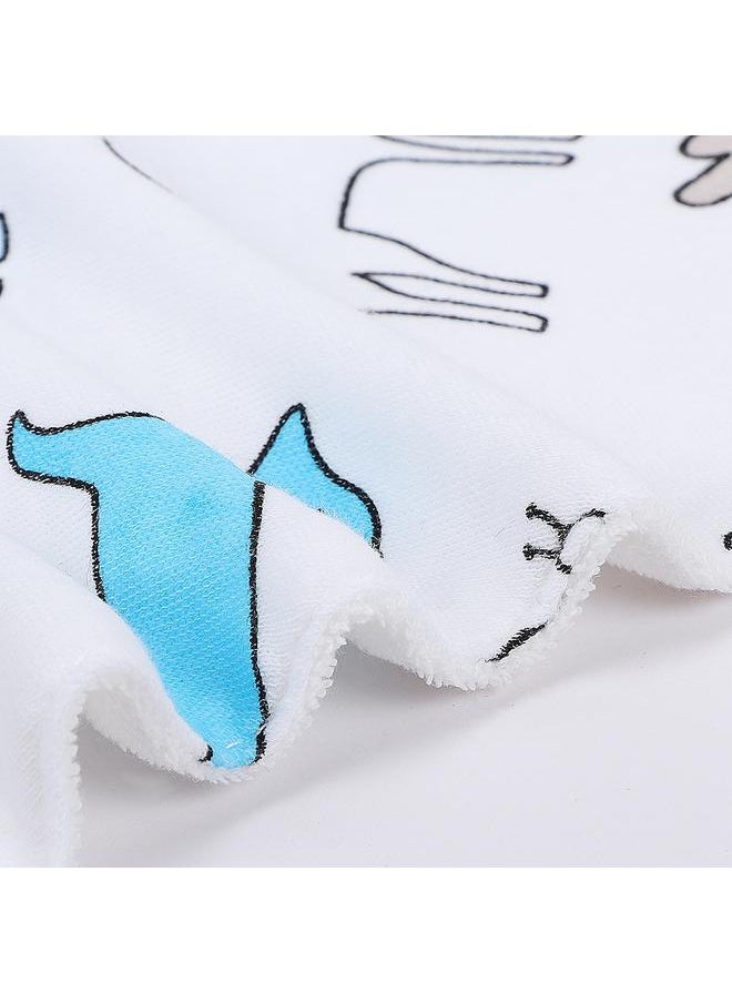 Thoraya 3PCS Baby Waterproof Triangular Bib Infant Toddler Bibs Light Soft Feeding Bib Towel(Blue bear)  - Image 4