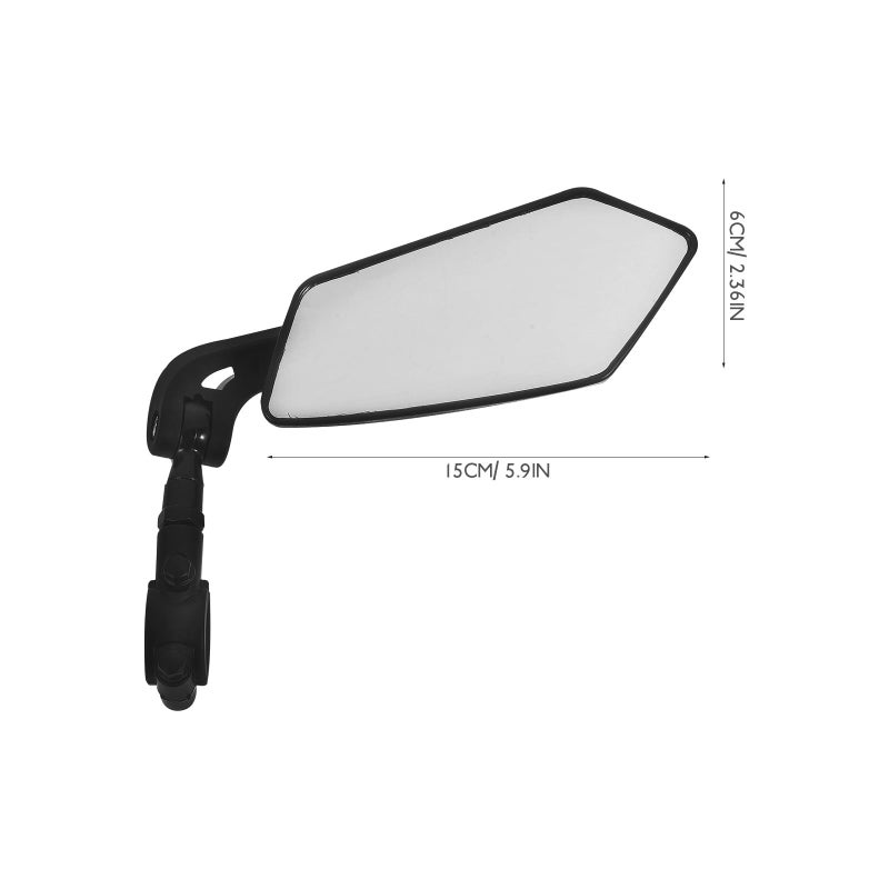 Bicycle Rearview Mirror Left Side Handlebar Mount Convex Lens Safety Cycling Accessory - Image 3
