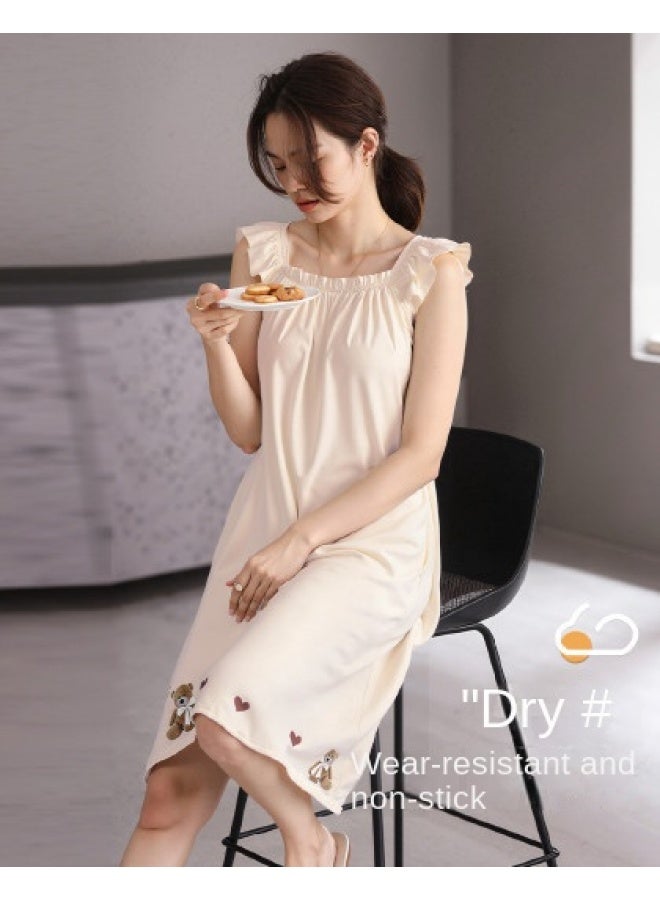 Top melon Silky Couple Ice Silk】new Summer Sweet Sleeveless Nightgown For Women, Thin Men's Cardigan Pajamas - Image 1