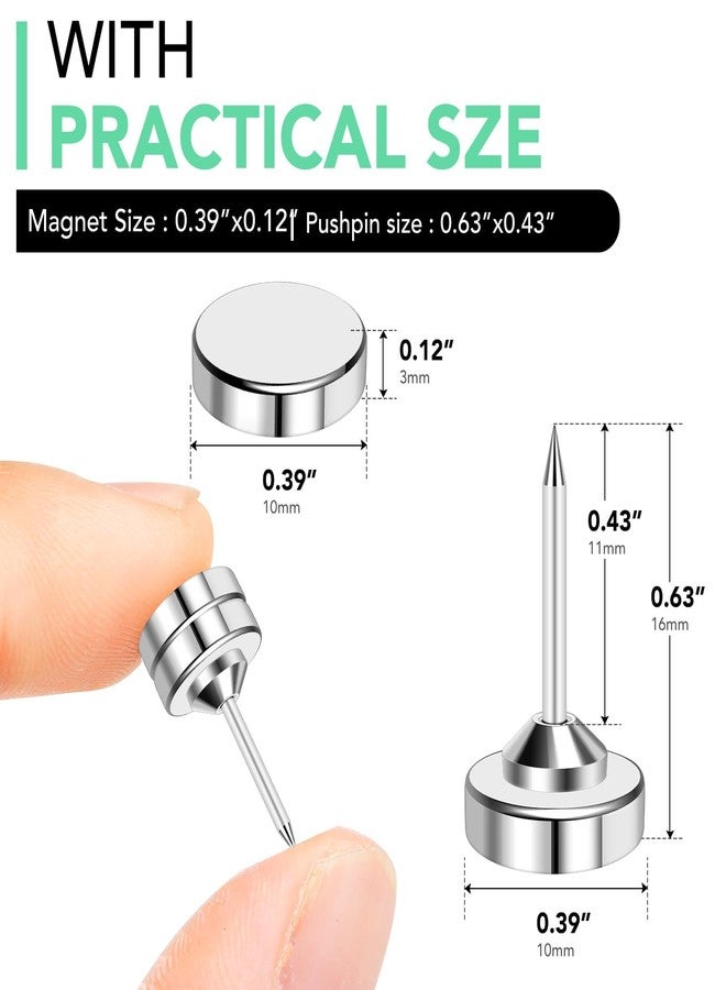 MTRoyaldia دبابيس مغناطيسية، 20 مجموعة من دبابيس الإبهام المغناطيسية للوحة إعلانات الحائط، دبابيس زينة قوية، مشبك لتعليق الخرائط والصور، حامل ملصقات - Image 2