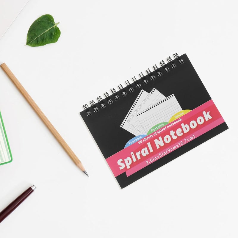 BCOATH 3 Pcs Mini Spiral Notepads Small Pocket Notebooks 150g Blank Pages Portable Notebooks for Office School Travel Use - Image 5