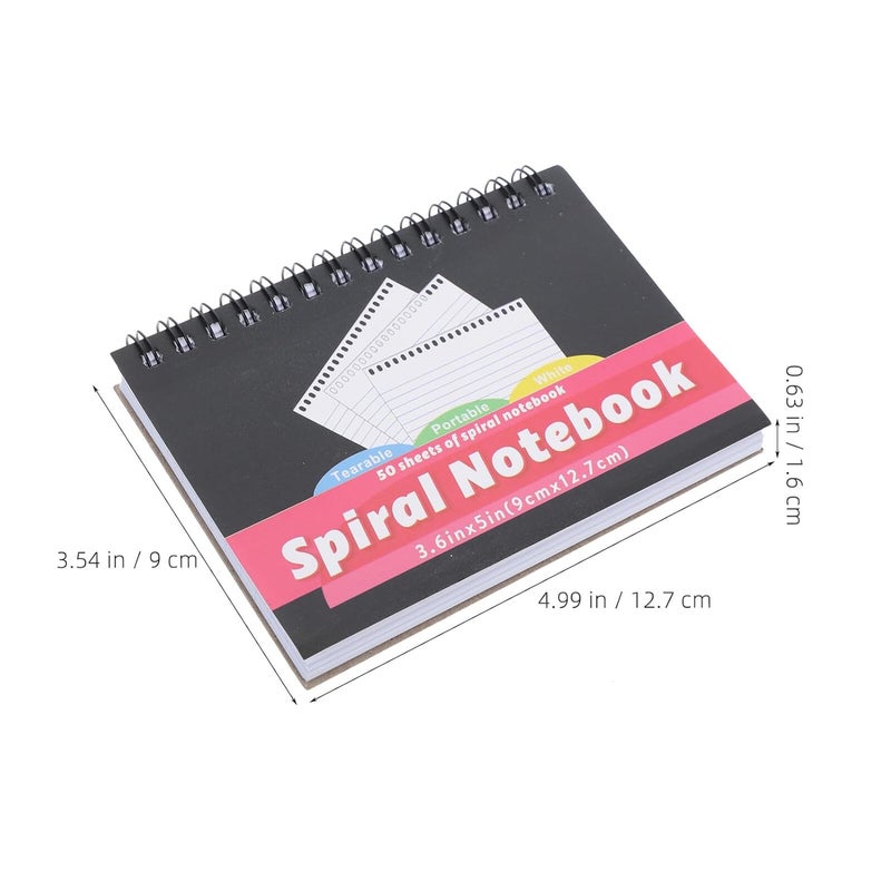 BCOATH 3 Pcs Mini Spiral Notepads Small Pocket Notebooks 150g Blank Pages Portable Notebooks for Office School Travel Use - Image 2