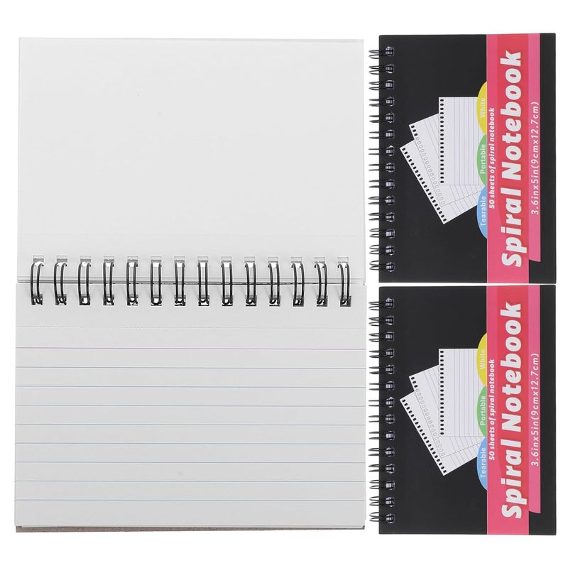BCOATH 3 Pcs Mini Spiral Notepads Small Pocket Notebooks 150g Blank Pages Portable Notebooks for Office School Travel Use - Image 1