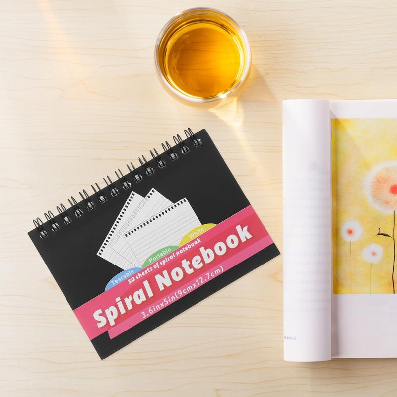 BCOATH 3 Pcs Mini Spiral Notepads Small Pocket Notebooks 150g Blank Pages Portable Notebooks for Office School Travel Use - Image 4