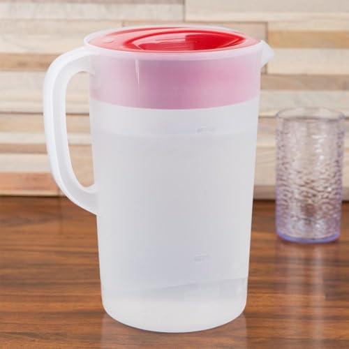 Rubbermaid Pitcher Classic 1 Gallon Clear Base, Red Lid - Image 4