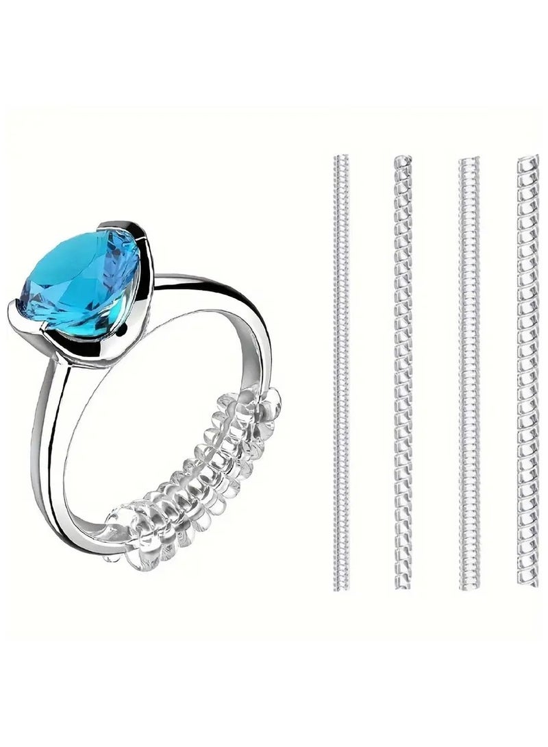 مجموعة مكونة من 4 قطع لضبط حجم خاتم السيليكون الشفاف بمقاسات مختلفة - Image 1