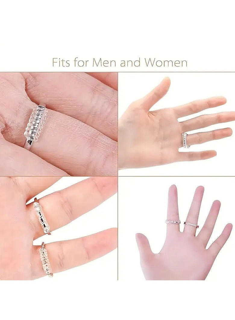 مجموعة مكونة من 4 قطع لضبط حجم خاتم السيليكون الشفاف بمقاسات مختلفة - Image 3