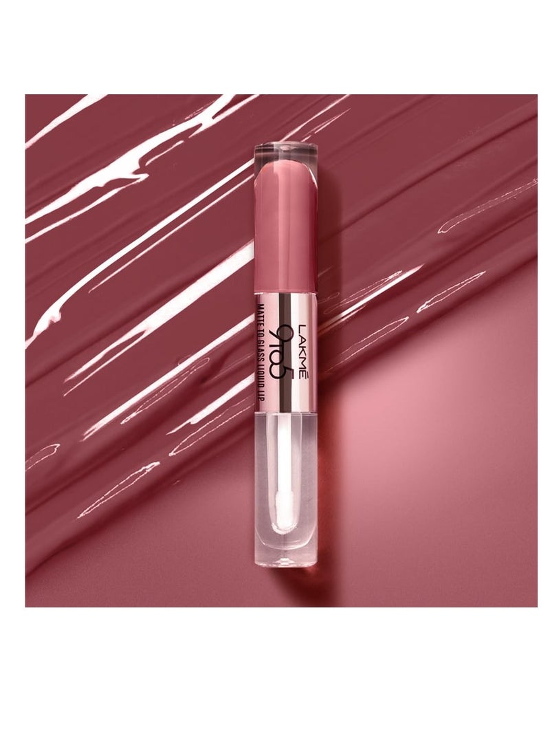 LAKME Lakme 9 To 5 Matte To Glass Liquid Lip  - Image 4