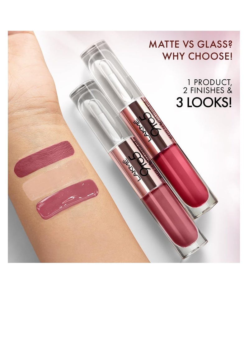 LAKME Lakme 9 To 5 Matte To Glass Liquid Lip  - Image 5