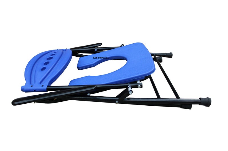 Kds Surgical Deluxe Elderly Disabled Man And Pregnant Woman Shower And Bathing Room Mobile Commode Chair With Toilet Seat Comfortable Safe Toilet Stool Anti-Skid With A Bucket,Blue - Image 3