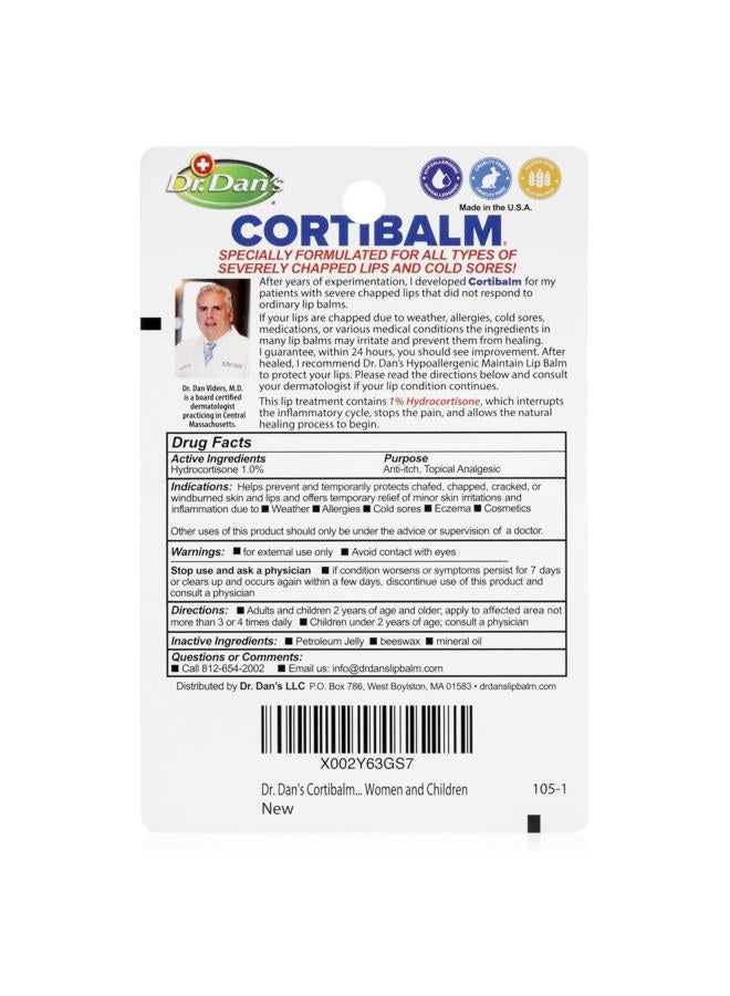 Dr. Dans Cortibalm Lip Balm, 6 Count - Image 2