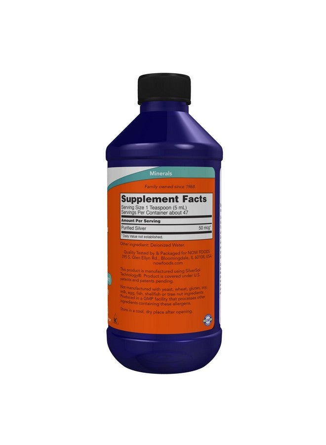 now Supplements Silver Sol 10 Ppm With Elemental Silver And Deionized Water Liquid 8 Ounce - Image 3