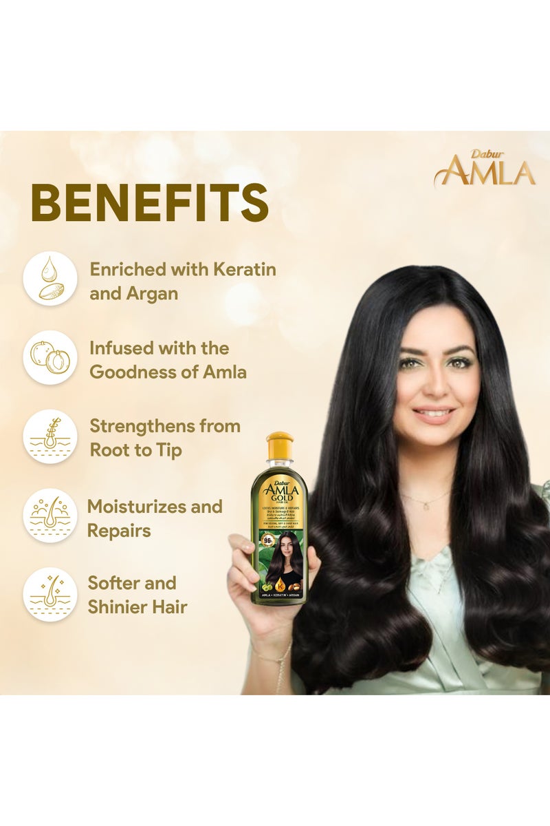 Dabur عبوة زيت شعر أملاء جولد 2 - Image 3