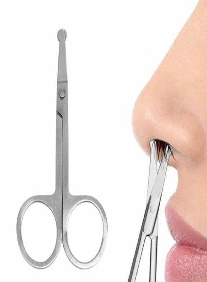 Virth® Personal Grooming Scissor for Nose Hair, Beard, Moustache and Eyebrow | Safety Blunt Round Tip Heavy Duty & Rust-Free SS Metal | Travel Friendly Primium Scissor - Image 1