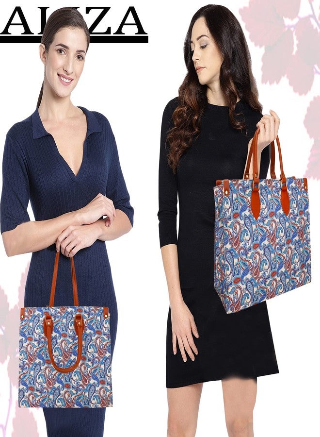 Aliza GORGEOUS CLASSIC READY TO GO bag for Girls and Women QUALITY MATERIAL 2 HANDLES (SKY BLUE) - Image 5