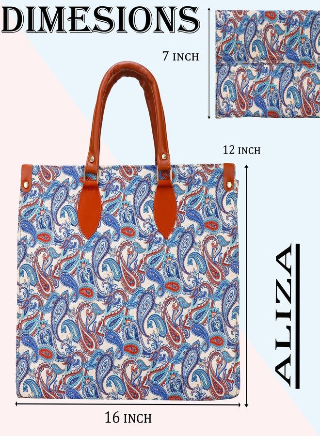 Aliza GORGEOUS CLASSIC READY TO GO bag for Girls and Women QUALITY MATERIAL 2 HANDLES (SKY BLUE) - Image 4
