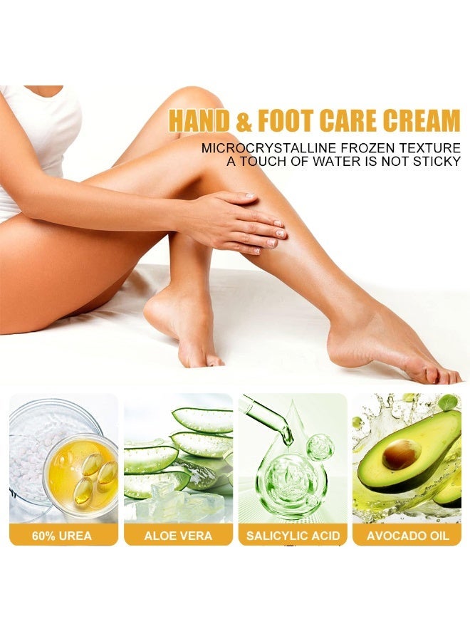 LANEMAY Urea Cream 60% + Salicylic Acid 2%, Foot Cream for Dry Cracked Heels Knees Elbows Hands Repair Treatment, Foot Moisturizer Corn Callus Dead Skin Remover Toenail Softener for Foot  Care - Image 3
