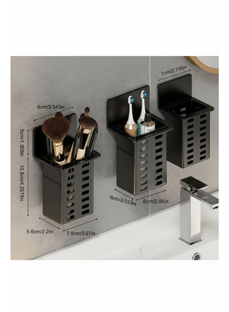 CHOiCE 3-Piece Wall-Mounted Toothbrush/Toothpaste Holder/Storage Box for Bathroom Essentials - Image 1