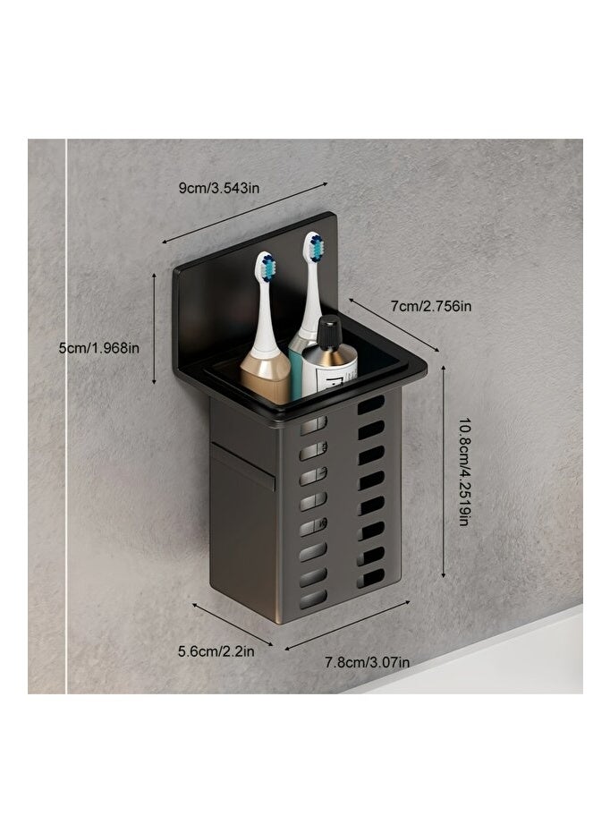 CHOiCE 3-Piece Wall-Mounted Toothbrush/Toothpaste Holder/Storage Box for Bathroom Essentials - Image 2