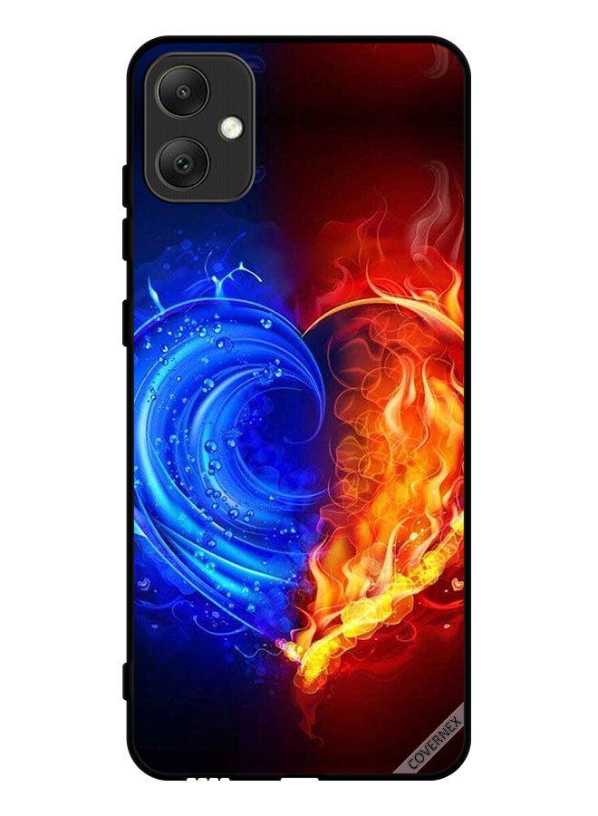 Covernex Protective Case Cover For Samsung Galaxy A05 Fire And Water Heart Wallpaper - Image 1