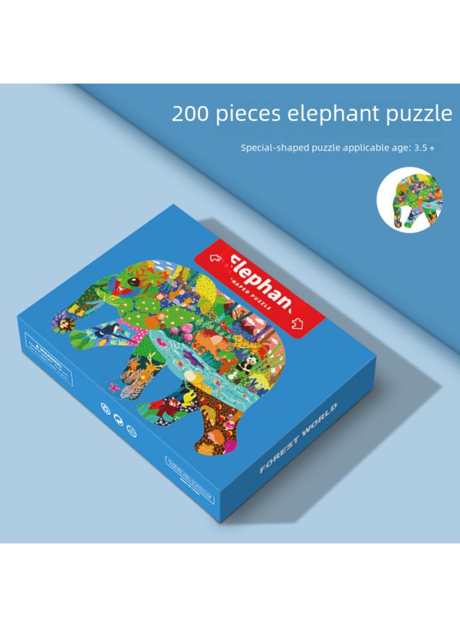 Children's Educational Puzzle Toys Irregular Shapes 3-6 Years Old Early Education Training Class Intelligence Gift For Kids-Color:96 Koala CH-02-008(36.5*37cm) - Image 5