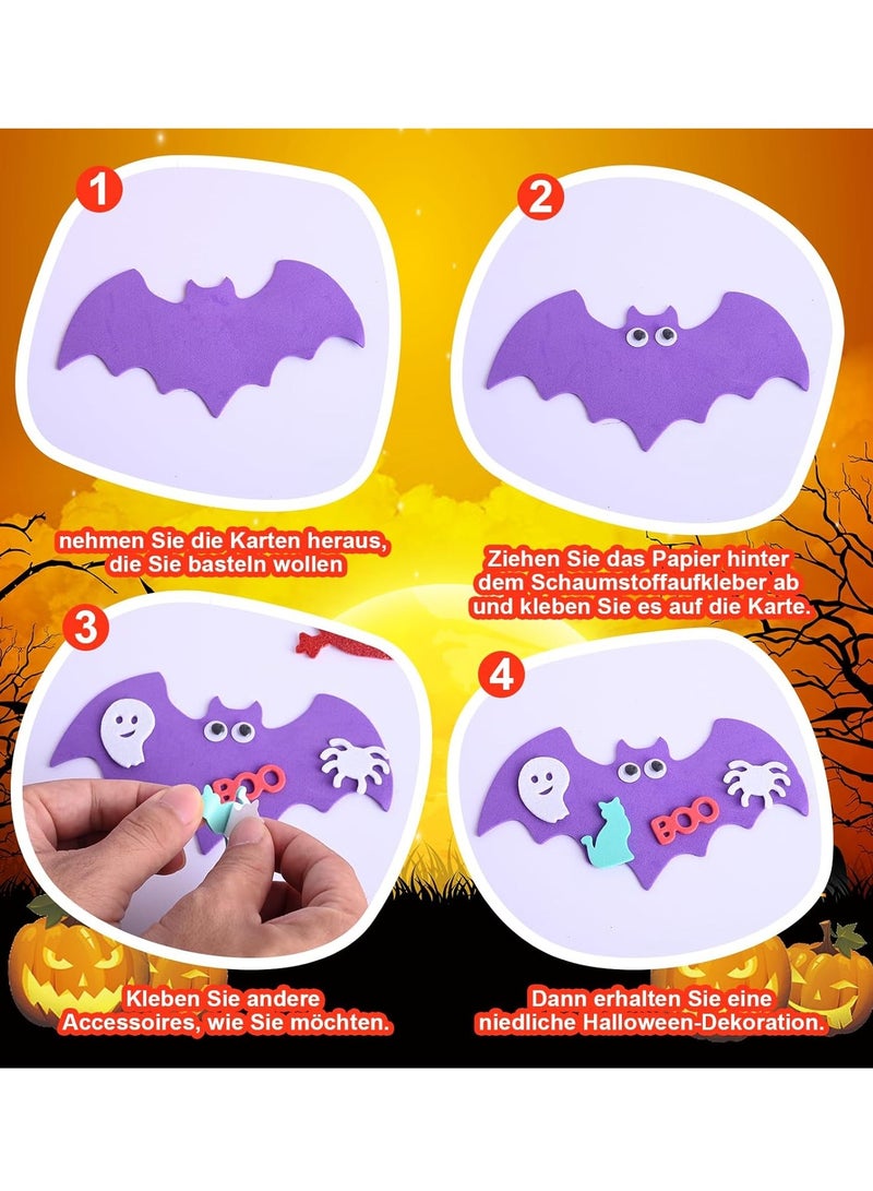 Crafts Children, 24 Pieces  Pumpkin Craft Set for Children, Halloween Pumpkin Foam Stickers, DIY Pumpkin Craft Set for kids school, Children, Autumn Party - Image 3