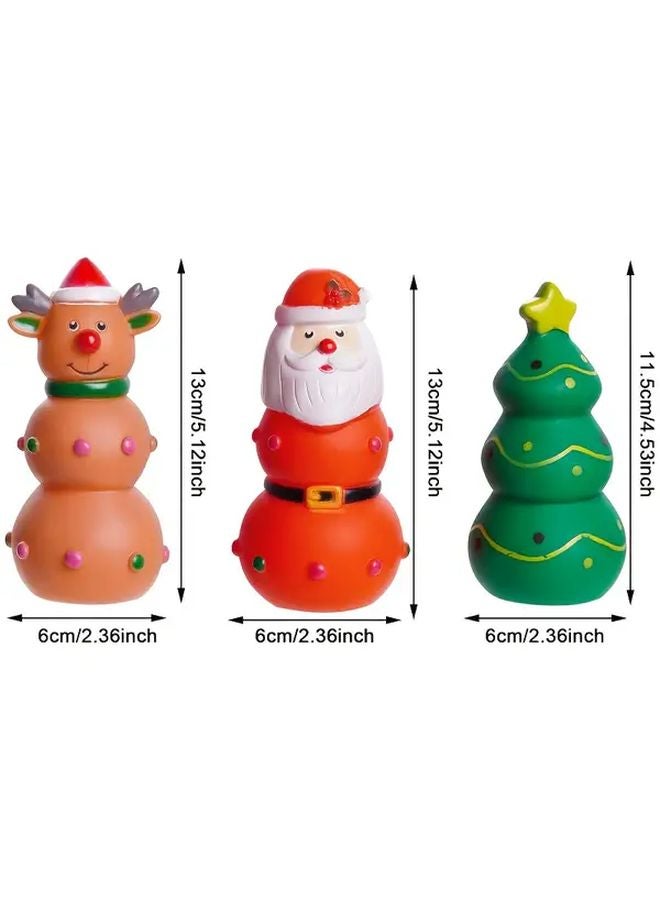 3 قطع مجموعة ألعاب مضغ للحيوانات الأليفة في عيد الميلاد ألعاب مضغ ممتعة للكلاب خلال العطلات - Image 3