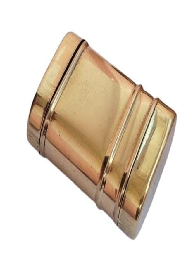 Premier55 Pure Brass Pocket Container ! Peetal Chunauti ! for Mouth Freshners or Tobacco or Spices (Pack of 1) - Image 1