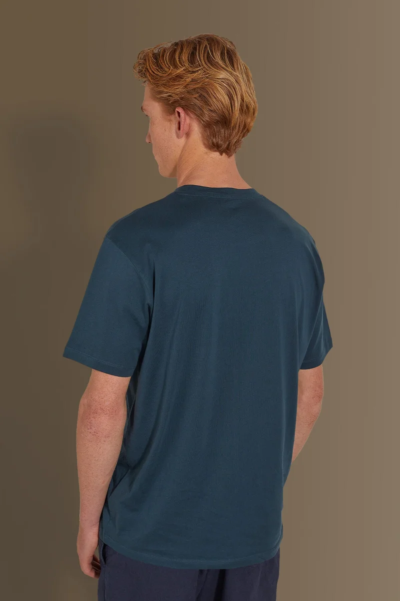 Doppelganger Blue T-shirt 100% pure supima cotton - Marine for Men | Best Price UAE