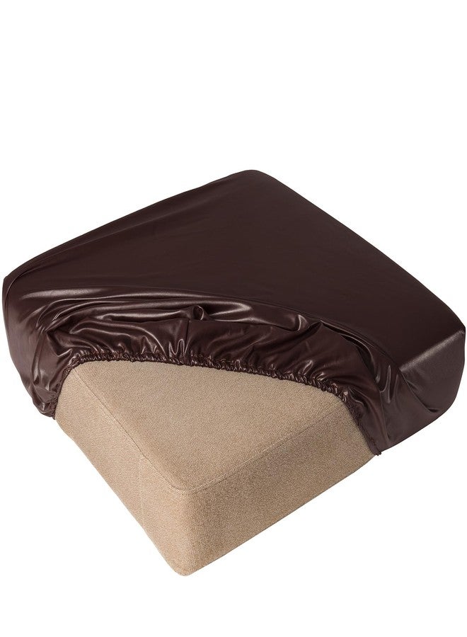 vctops 100% Waterproof Pu Leather Couch Cushion Covers Luxury Stretch Sofa Cushion Furniture Protector Wipeable Seat Sofa Slipcover Sofa Cover for Pets with Elastic Bottom (Wine Red,Chair) - Image 1