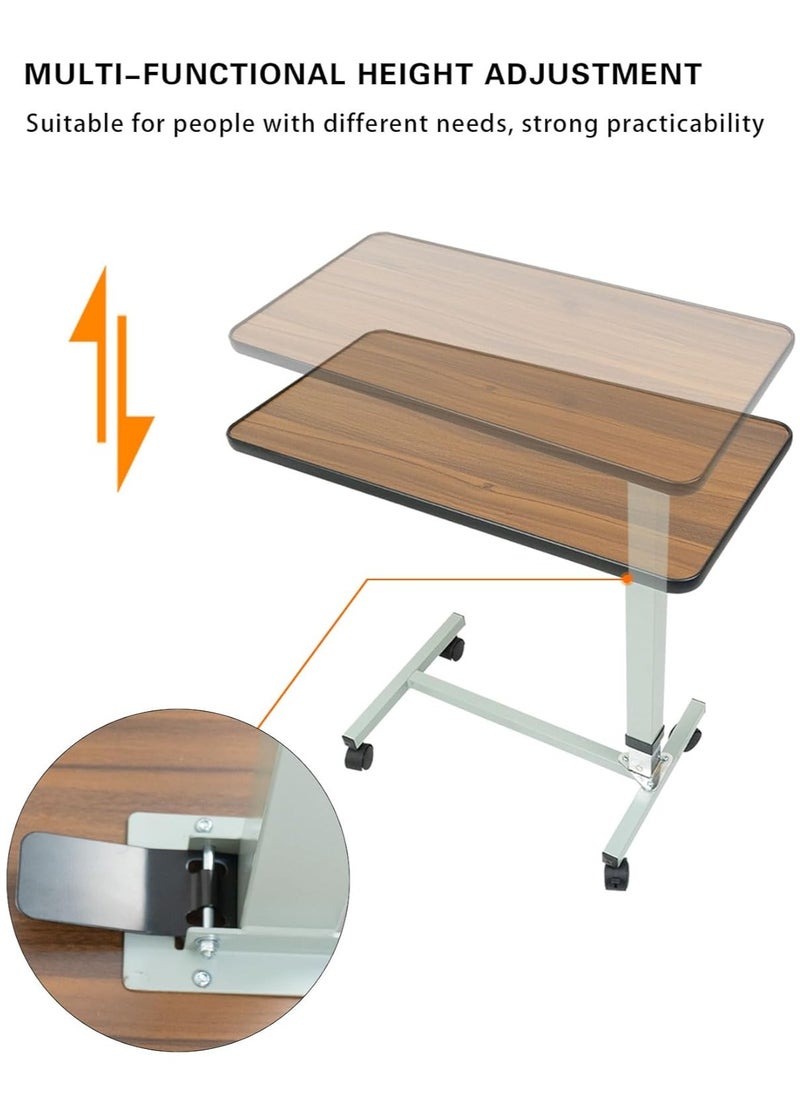 Overbed Table Bedside Table Adjustable Hospital Bed Table Bed Trays for Eating - pzsku/Z565D1E12FDD705243BD5Z/45/_/1719395463/2dd26b33-1353-4a96-969e-c2fee4217612